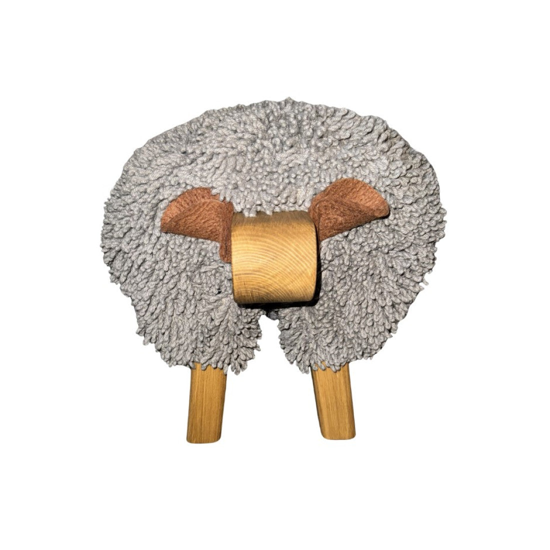 Light Grey Ewemoo Sheep Foot Stool
