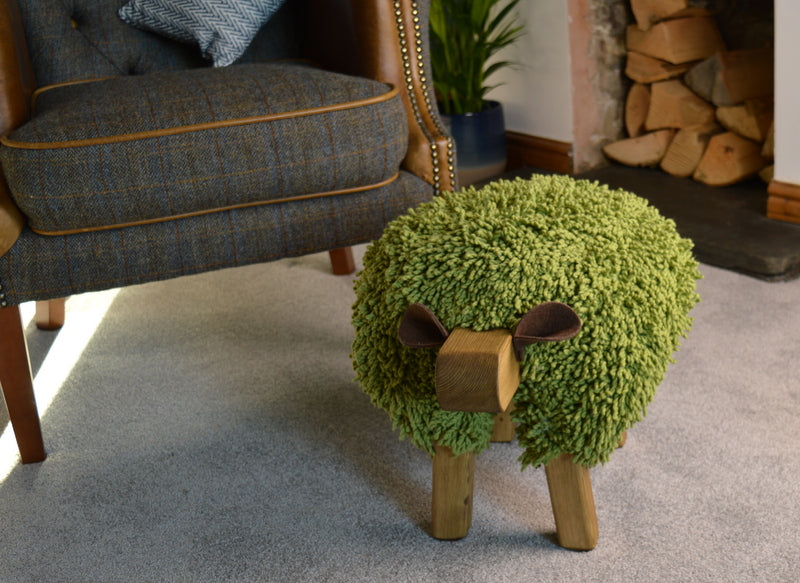Dark Grey Ewemoo Sheep Footstool