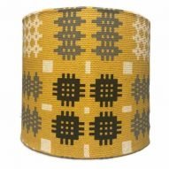 Mustard Welsh Tapestry Print Lamp Shade