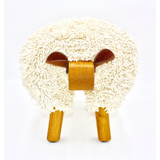 Ivory Ewemoo Sheep Foot Stool