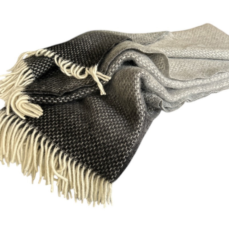 Soft Grey Wool Throw