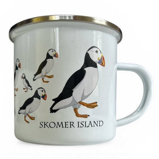 Puffin Enamel Mug