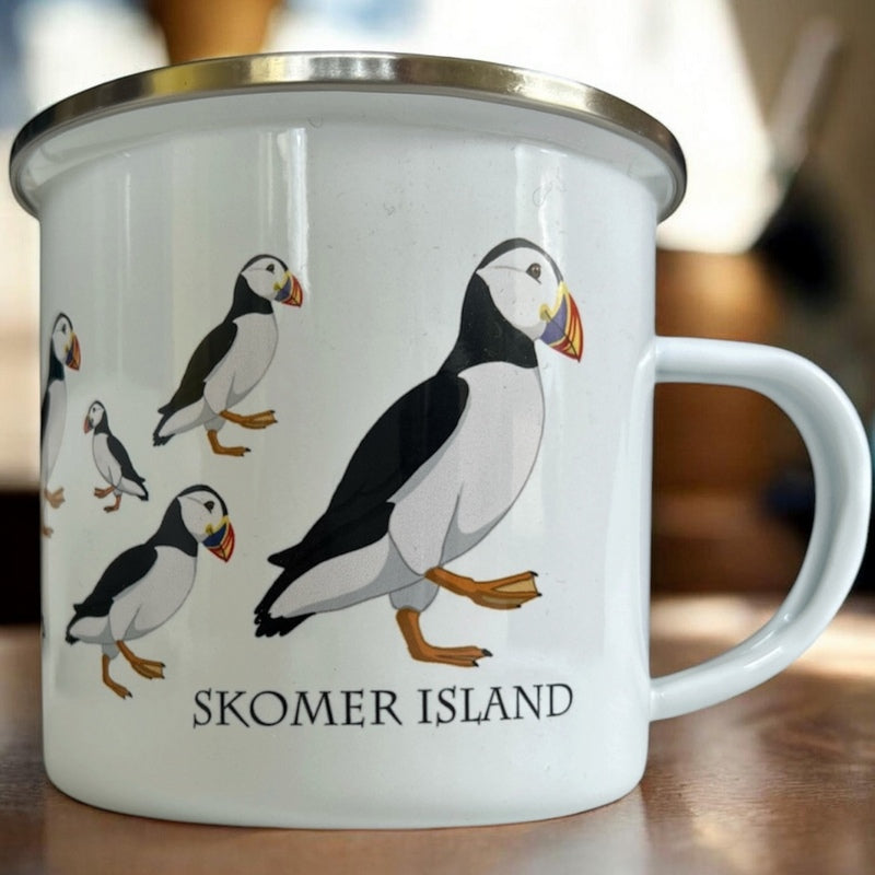 Puffin Enamel Mug