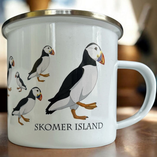 Puffin Enamel Mug