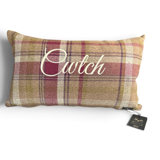 Heather Welsh Blanket Cwtch Cushion