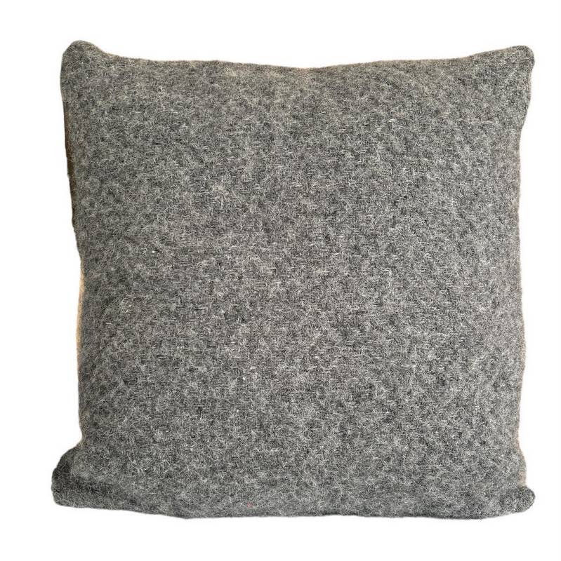 Charcoal Grey Wool Cushion