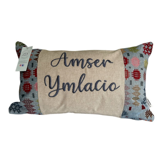 Amser Ymlacio Welsh Tapestry Cushion