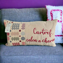 Load image into Gallery viewer, Cartref Calon a Chariad Cushion
