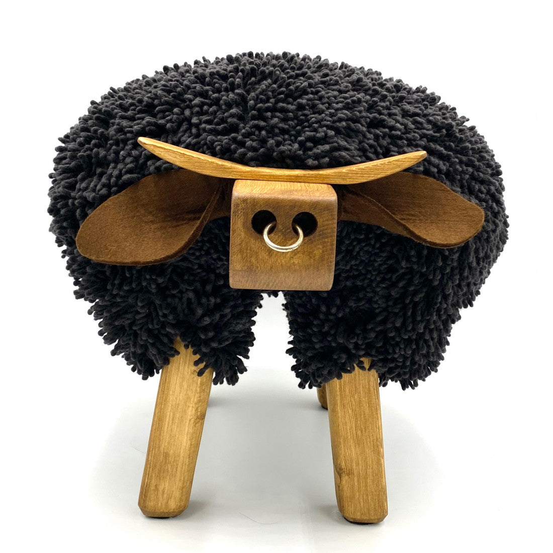 Black Bull Foot Stool