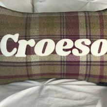 Load image into Gallery viewer, Welsh Tapestry Croeso Rectangle Cushion
