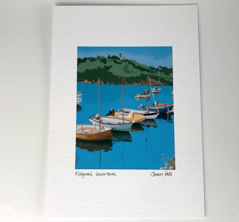 Fishguard Lower Town Greeting Card